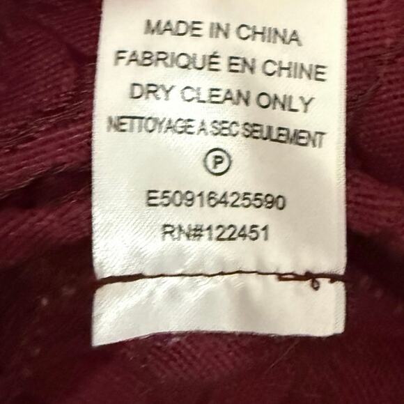 Anthropologie Erin Fetherston Dress Coco Jacquard Maroon Crimson Red Sz 4 - Picture 7 of 7